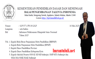 Informasi dan Jadwal Pelaksanaan Olimpiade Sains Nasional (OSN)Tahun 2025