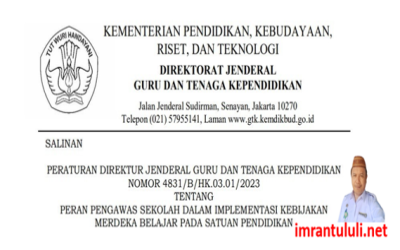 Peran Pengawas Sekolah dalam Implementasi Kebijakan Merdeka Belajar Pada Satuan Pendidikan