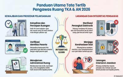Tata Tertib Proktor, Teknisi, Pengawas Ruang TKA Tahun 2026