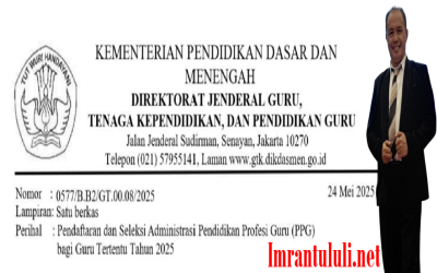 Pendaftaran dan Seleksi Administrasi Pendidikan Profesi Guru (PPG) Guru tertentu 2025